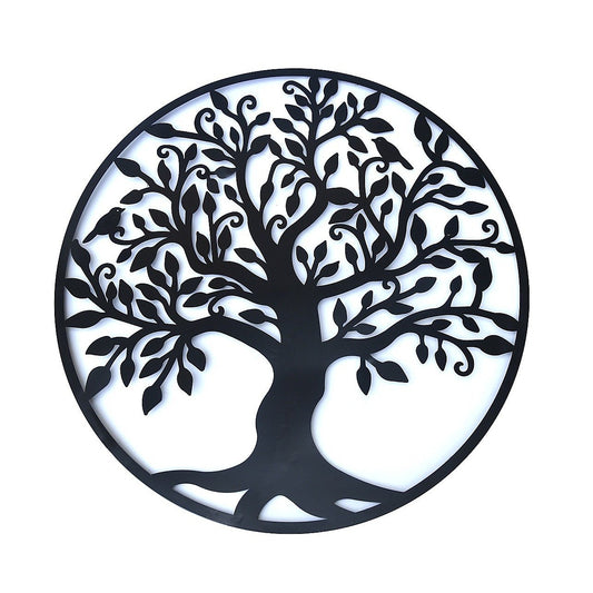 99cm Black Tree of Life Wall Art Hanging Metal Iron Sculpture Garden