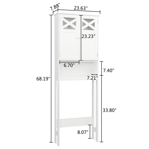 Bathroom Double Door Fork Toilet Cabinet