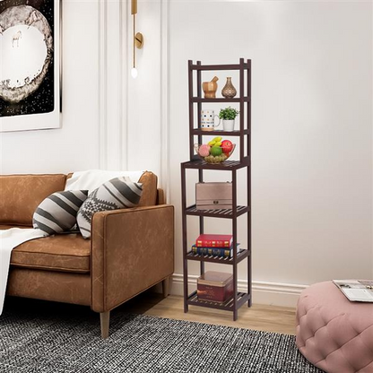 Removable Bamboo Shelf Storage Rack Holder