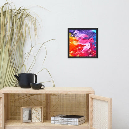 Rainbow Waves Framed poster