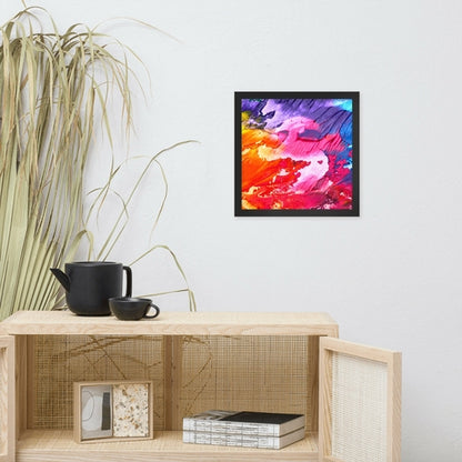 Rainbow Waves Framed poster